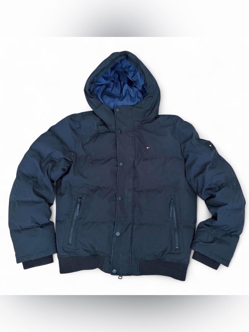 Tommy Hilfiger Men's Dark Navy Hooded Puffer Coat